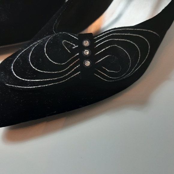 Lady k black velvet heels - Picture 3 of 8